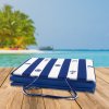 Skládací plážové lehátko PRUH A KOTVIČKA 137x49 s uchy