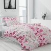 Stylové růžové povlečení LISTY z kvalitní bavlny pro romantickou ložnici