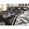 Moderní šedé povlečení NISCHA z bavlny s černobílým vzorem