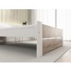 Postel IKAROS DOUBLE 90 x 200 cm, bílá/dub sonoma