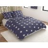 Bavlněné povlečení LINE STAR tmavě modré s bílými hvězdami