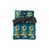 Povlečení z mikrovlákna ZLATÝ A BÍLÝ MOTÝL černé (Rozměr povlečení 70x90 cm, 140x200 cm)
