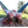 50068 4 modrozelena houpaci sit hammock pro 2 osoby 200x150 cm
