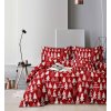 Pohodlné povlečení z mikrovlákna CHRISTMAS TREES červené na zimu