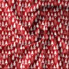 Designové červené povlečení z mikrovlákna CHRISTMAS TREES s vánočním motivem