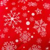 Elegantní povlečení SNOWFALL z mikrovlákna červené s vločkovým designem