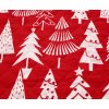 Červený přehoz na postel CHRISTMAS TREES