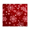 Kompletní sada povlečení SNOWFALL červené mikroplyš 2x + SOFT prostěradlo bílé