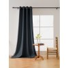 Černý závěs OXFORD 140x250 cm (Zavěšení Kovové kroužky)