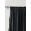 Černý závěs OXFORD 140x250 cm (Zavěšení Kovové kroužky)