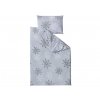 Vánoční povlečení VÁNOČNÍ VLOČKY šedé – stylový doplněk do ložnice
