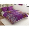 Fialové povlečení CHANTAL z mikrovlákna s orientálním vzorem