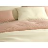 Designové povlečení z mikrovlákna LANTA krémovo-růžové s hladkým povrchem
