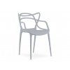 Světle šedá plastová židle KATO