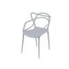 Světle šedá plastová židle KATO