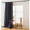 Tmavě šedý závěs OXFORD 140x250 cm (Zavěšení Kovové kroužky)
