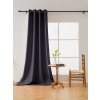 Tmavě šedý závěs OXFORD 140x250 cm (Zavěšení Kovové kroužky)