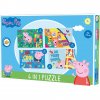 60145 detske puzzle 4v1 prasatko peppa a kamaradi 19x29 cm