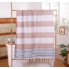 Plážová osuška FARAO 90 x 180 cm, hnědo-bílá, 70% bavlna | 30% polyester