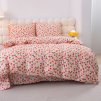 Moderní růžové povlečení STRAWBERRY z mikrovlákna s jahodovým vzorem