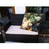 Venkovní polštář s květy ANNAS 60x60 cm, barevný pro stylové posezení