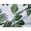 Bavlněné povlečení ZELENÉ LISTY bílé