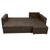 Elegantní rohová sedačka SMART COSARO hnědá s 2 polštáři v ceně