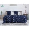 Moderní krepové povlečení MARINE BLUE AND WHITE tmavě modré s námořním vzorem