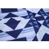PATCHWORK modré bavlněné povlečení - moderní a elegantní