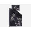 Stylové 3D povlečení ZEBRA černé – dokonalý motiv z divočiny