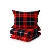 Povlečení mikroplyš ALBURY červené s tartanovým designem