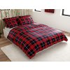 Elegantní povlečení mikroplyš ALBURY červené v kostkovaném vzoru