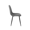 Stylová jídelní židle EVA s černými nohami v tmavě šedé barvě