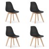 Moderní jídelní židle KITO černá – sada 4 ks pro elegantní jídelnu
