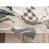 Povlečení PATTERNED CATS béžové – originální design s kreslenými kočkami