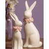 Elegantní dekorace ROSE BUNNY bílý keramický zajíček