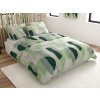 Zelené povlečení GREVERA z hebkého mikrovlákna s moderním vzorem