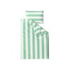 Moderní bavlněné povlečení STRIPES v bílo-zelené barvě