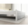 Postel IKAROS DOUBLE 140 x 200 cm, beton/bílá