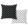 Sada 2 šedých povlaků COLAM GREY 45x45 cm s puntíky