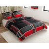 Bavlněné povlečení KARO BLEND červené s moderním károvaným vzorem
