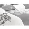 Šedo-bílé povlečení TIRSO s motivem lapače snů z bavlny