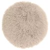 Kulatý chlupatý polštářek MATS světle šedý 40 cm pro útulný interiér