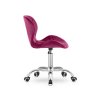 Ergonomické vínové křeslo AVOLA VELVET na kolečkách