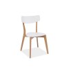 Židle MOSSO s bílým sedákem a dřevěnými nohami