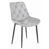 Sametová jídelní židle TOR světle šedá s moderním designem