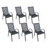 Zahradní křesla TAVERNO set 6 ks, černé