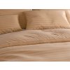 Luxusní hotelové povlečení JASMINE hnědé – proužek 2 cm