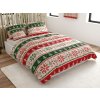 Povlečení z mikrovlákna FROSTED CHRISTMAS – barevný pletený vánoční vzor