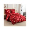 Povlečení z mikrovlákna VELVET CHRISTMAS červené s vánočním motivem